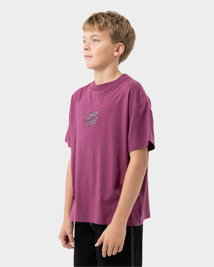 Brain Dot Centre Boys T-shirt Maroon