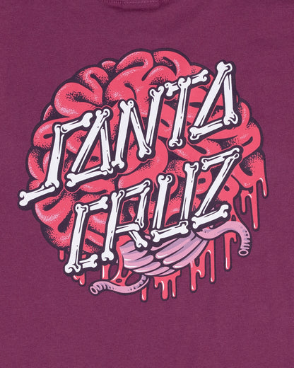 Brain Dot Centre Boys T-shirt Maroon
