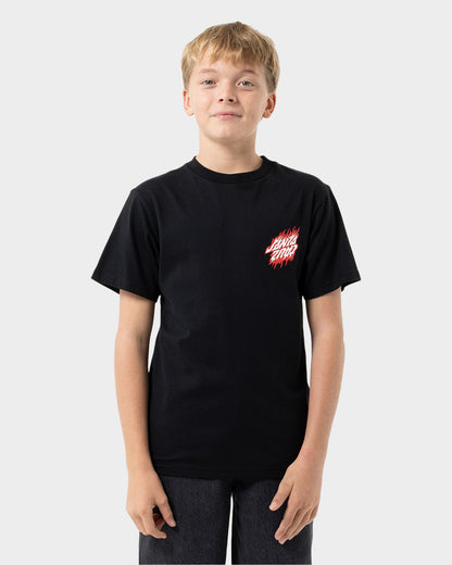 Flamed Dot Boys T-shirt Black