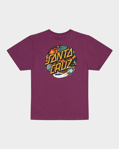 Space Dot Rocket Boys T-shirt Maroon