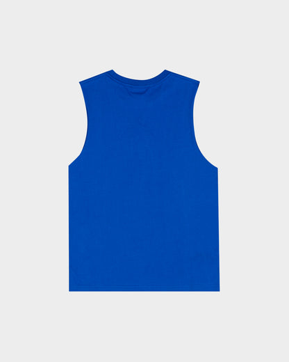 Letter Hand Fade Boys Muscle T-shirt Cobalt