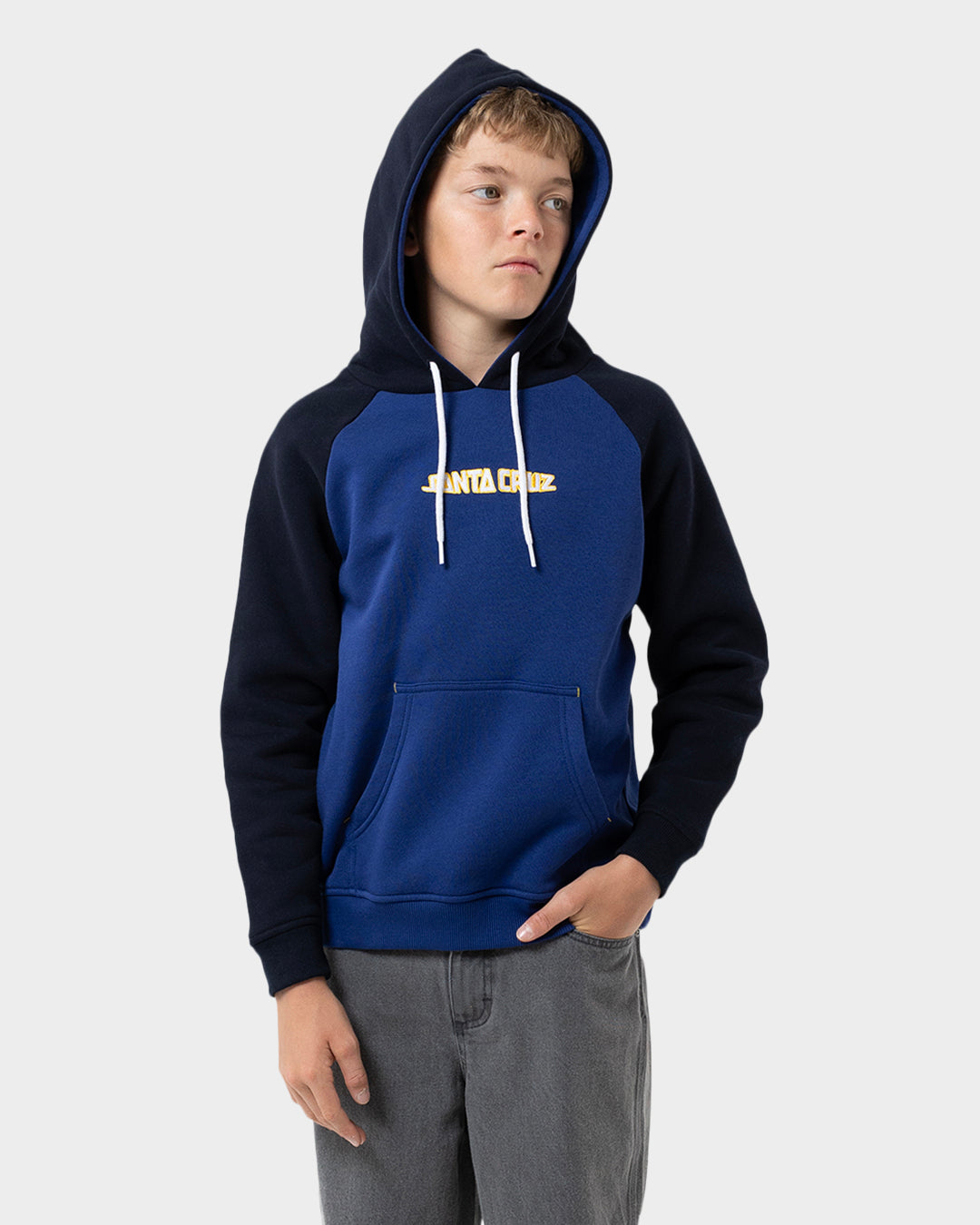 Fisheye Strip Boys Raglan Pullover Hoodie