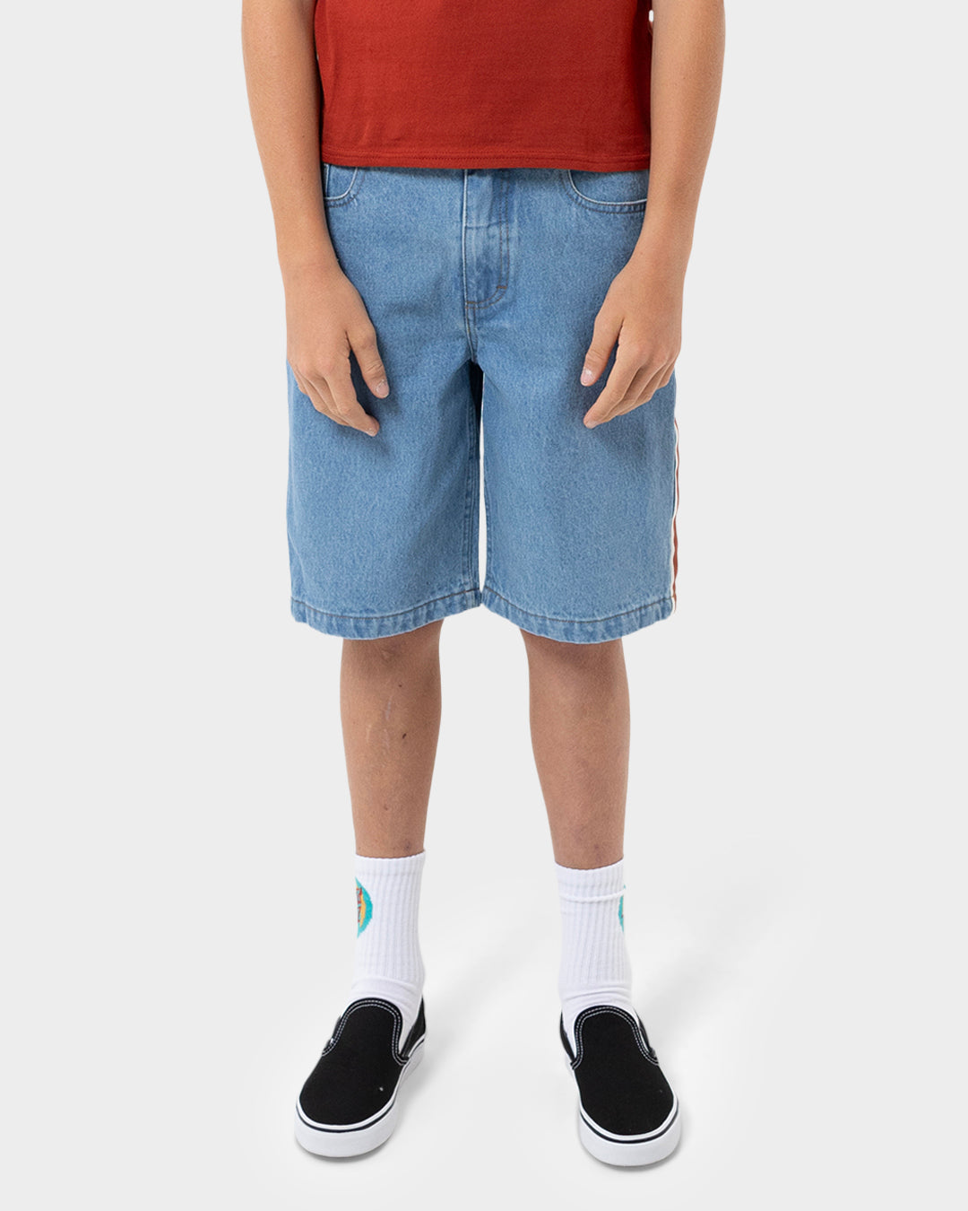 Fisheye Strip Boys Jeans Shorts