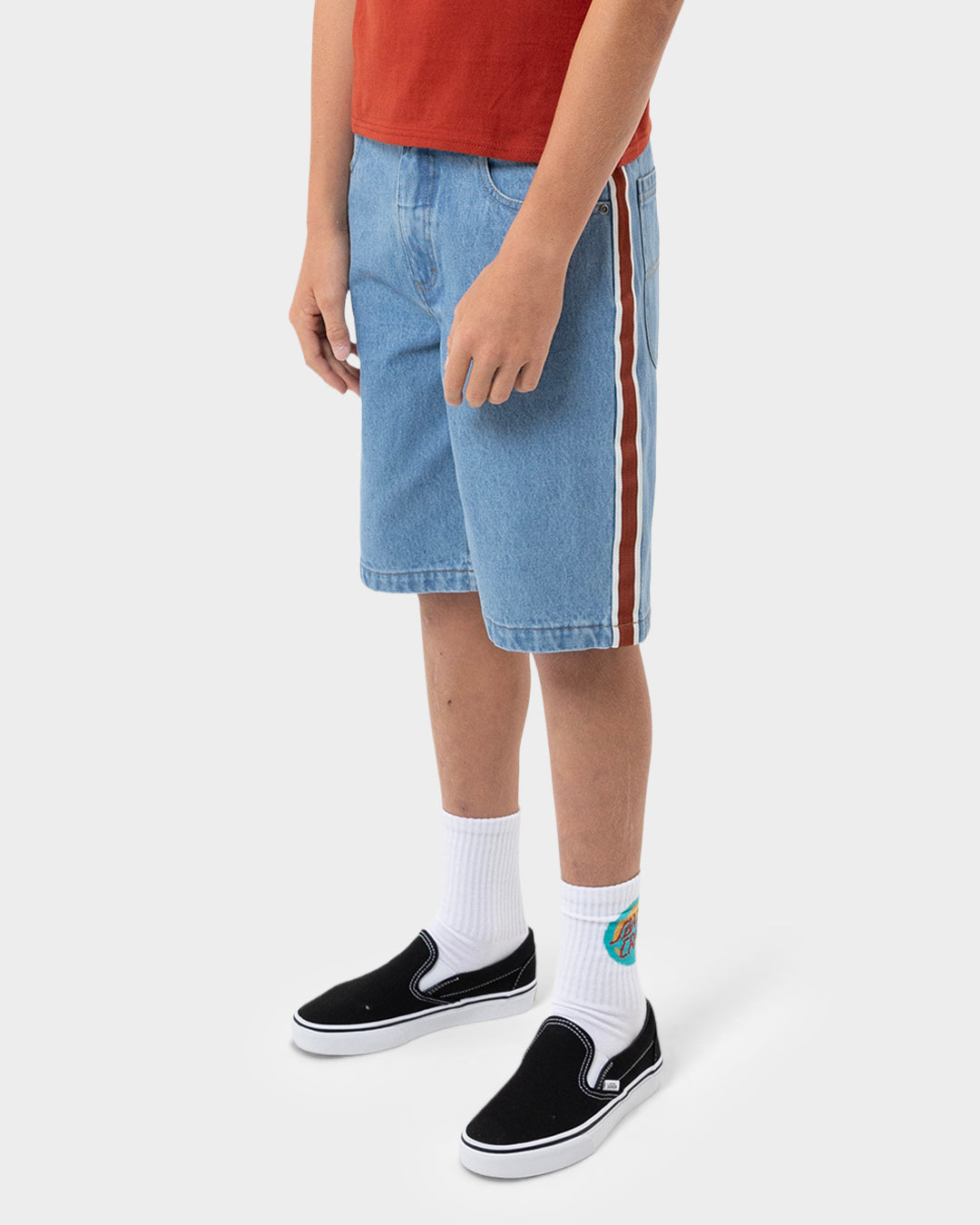 Fisheye Strip Boys Jeans Shorts