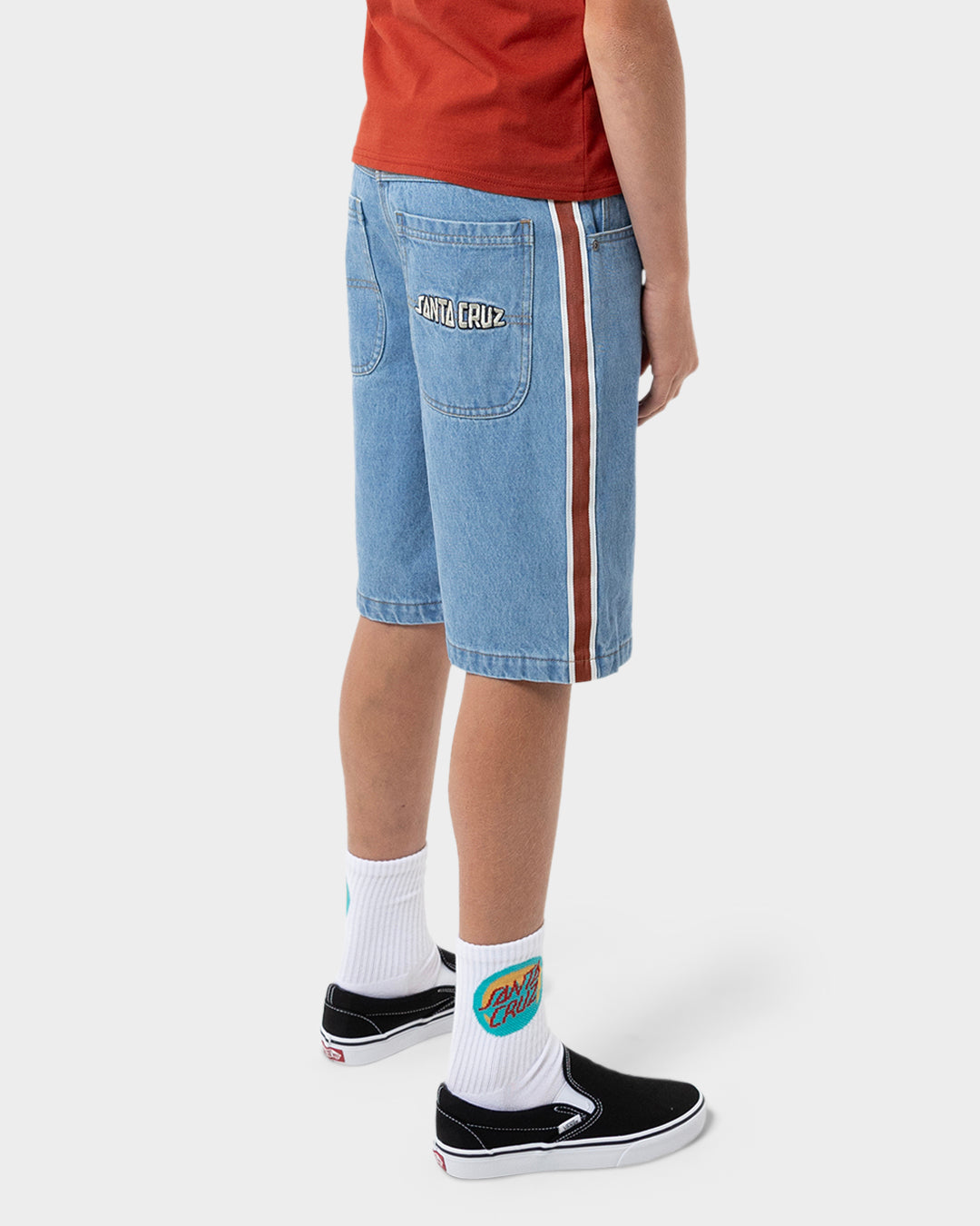 Fisheye Strip Boys Jeans Shorts