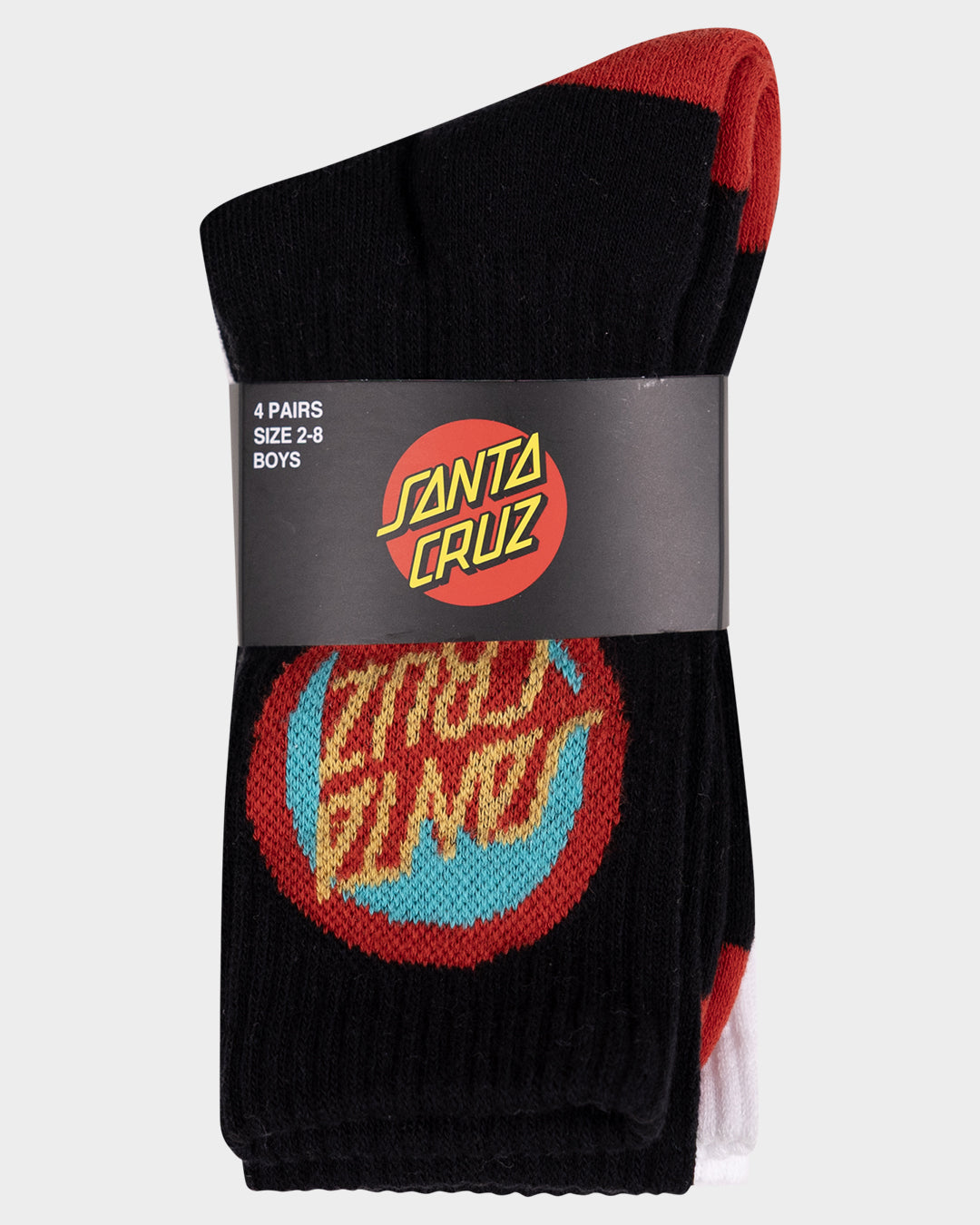 Bold Shadow Dot Boys Crew Sock 4 Pack
