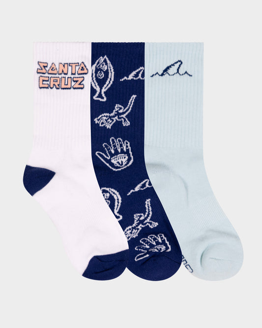 Tripper Deconstruct Boys Crew Sock 3 Pack