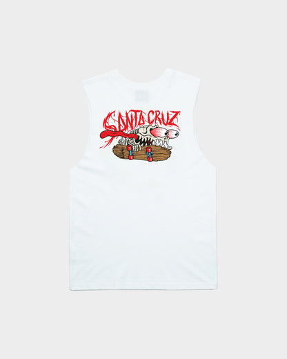 Bone Slasher Santa Cruz Boys Muscle T-Shirt White