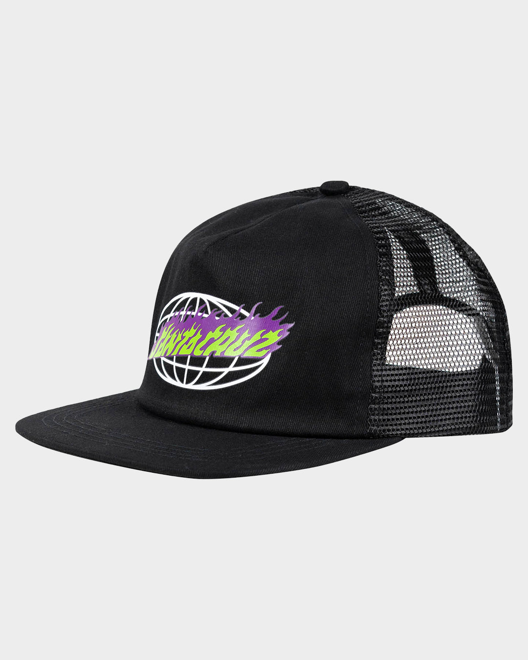 Global Flame Strip Boys Trucker Cap Black