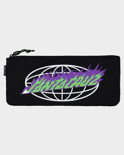 Global Flame Strip Boys Pencil Case Black