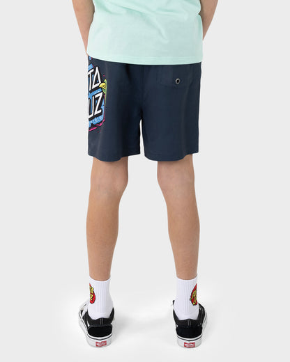 Johnson Beast Dot Boys Beach Shorts Navy