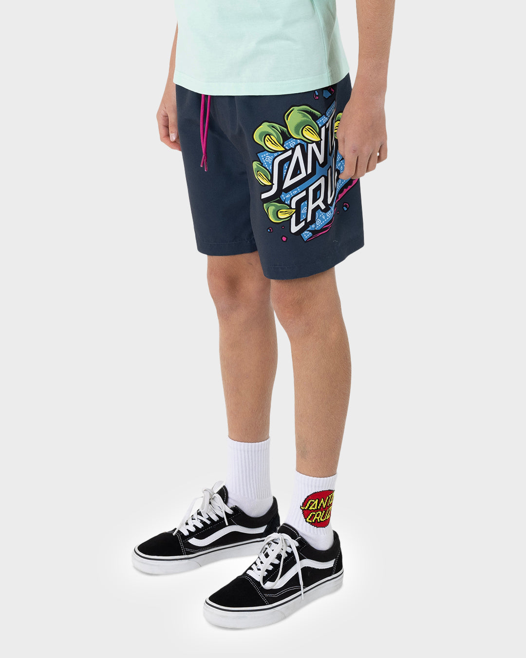 Johnson Beast Dot Boys Beach Shorts Navy