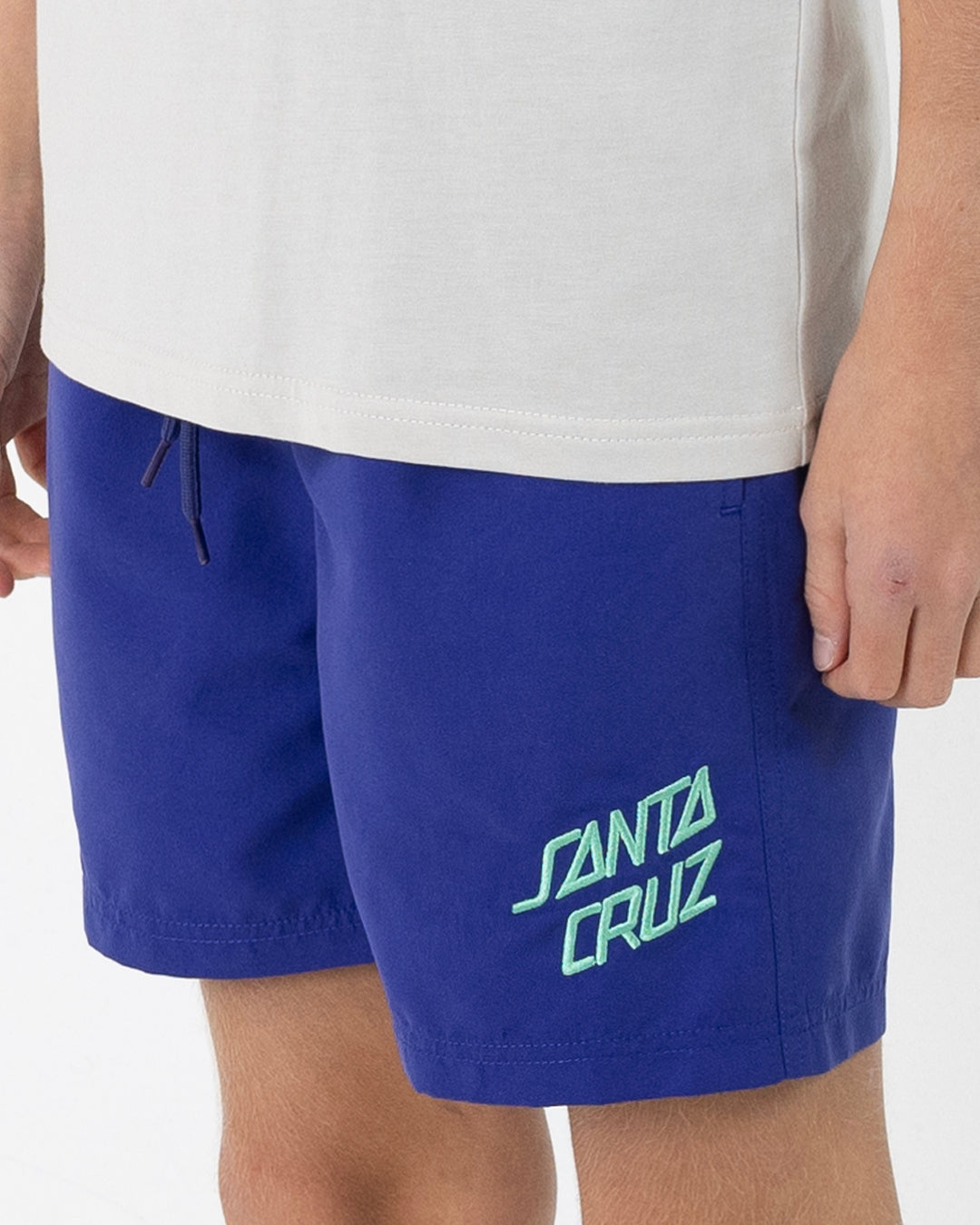 Bold Stack Boys Beach Shorts Dark Blue