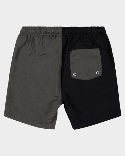 Craft Strip Boys Beach Shorts Black-washed Black