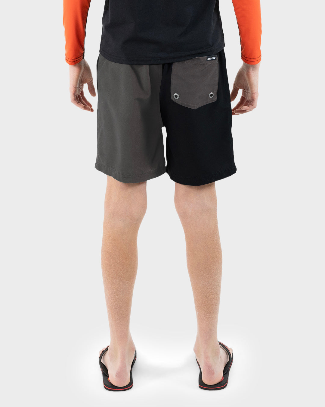 Craft Strip Boys Beach Shorts Black-washed Black