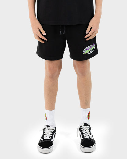 Global Flame Strip Boys Track Shorts Black