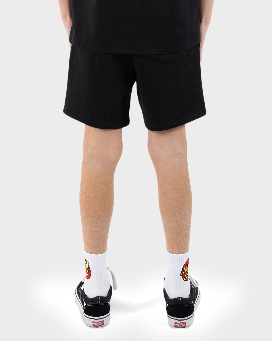 Global Flame Strip Boys Track Shorts Black