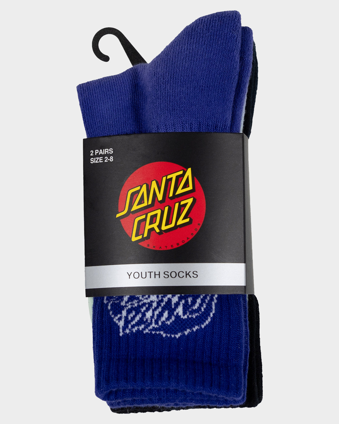 Universal Oval Dot Boys Crew Socks (2 Pack) Dk Blue Tiedye-blk Tiedye