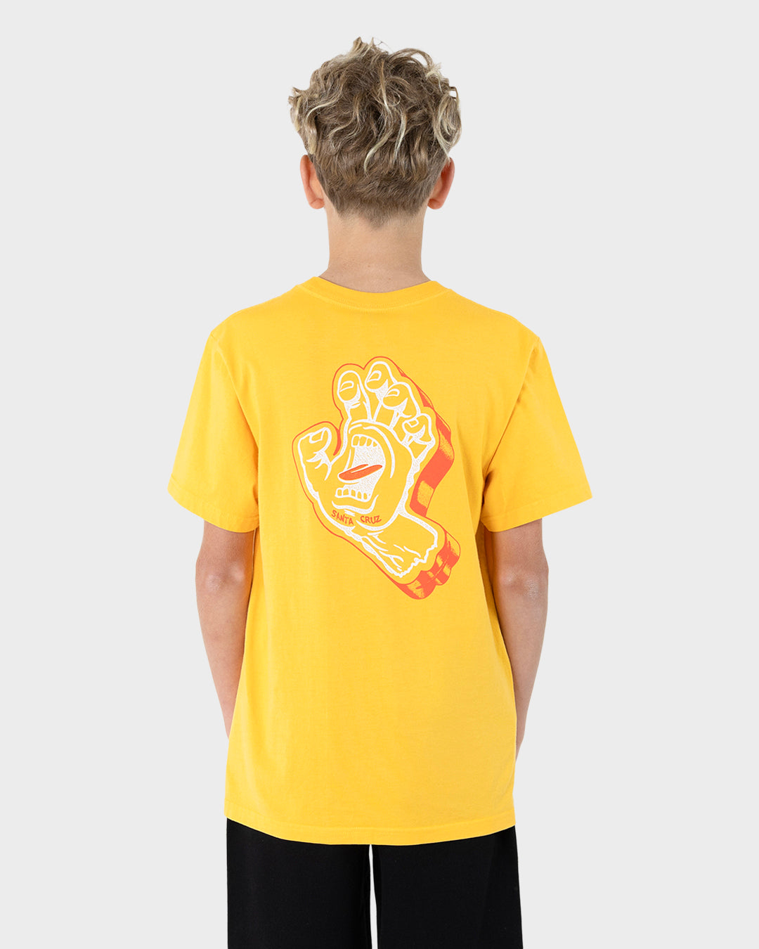 Screaming Foam Hand Boys T-shirt Yellow