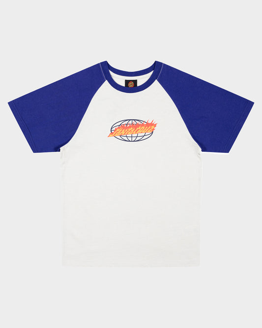 Global Flame Strip Boys T-shirt Concrete-dark Blue