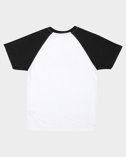 Global Flame Strip Boys T-shirt White Black