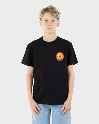 OS Bold Shadow Dot Boys T-shirt Black