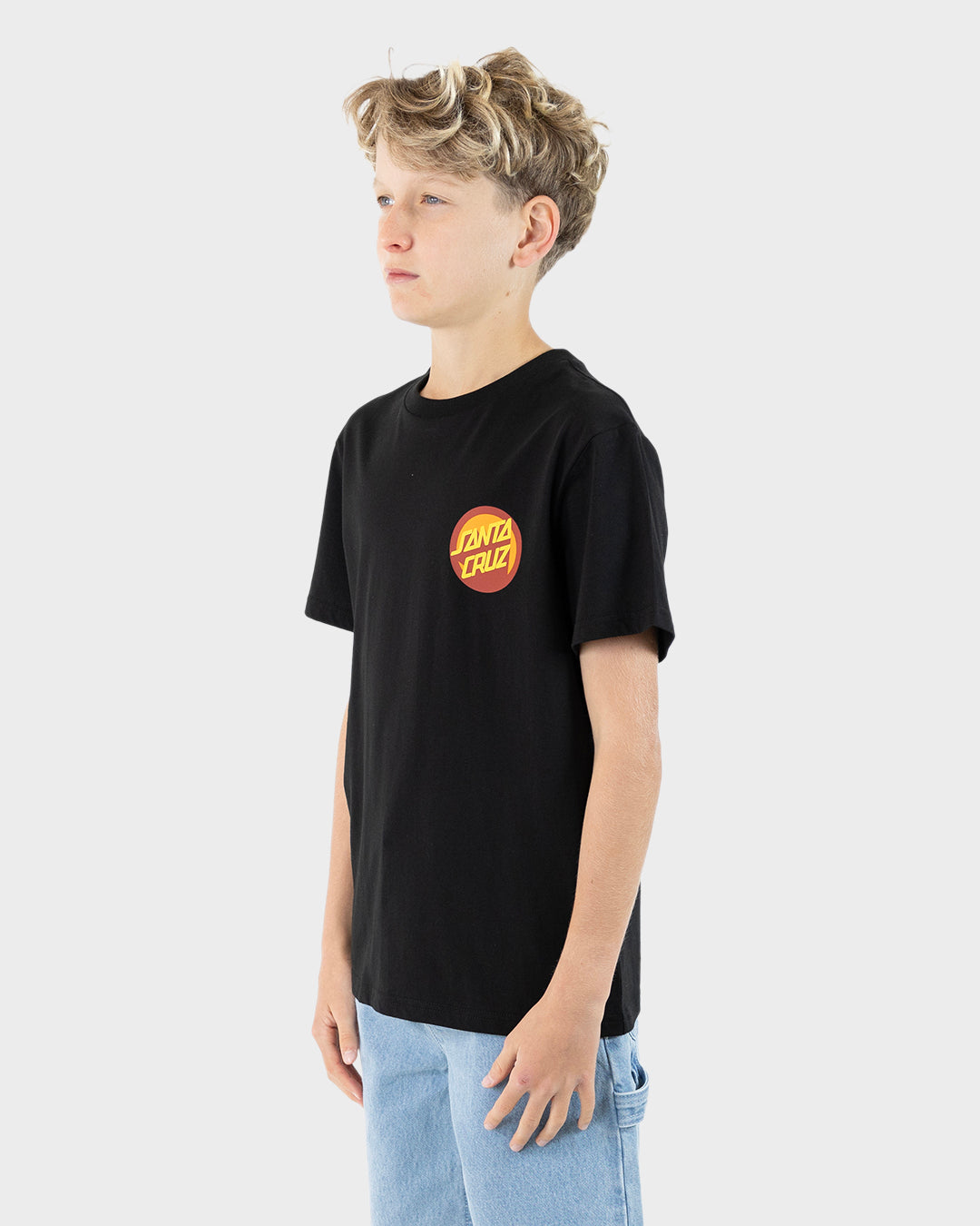 OS Bold Shadow Dot Boys T-shirt Black