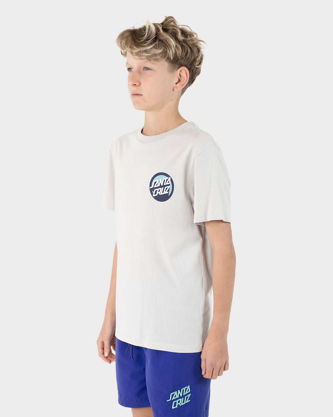 OS Bold Shadow Dot Boys T-shirt Concrete