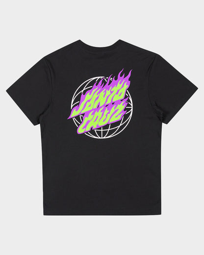 Global Flame Dot Boys T-shirt Black