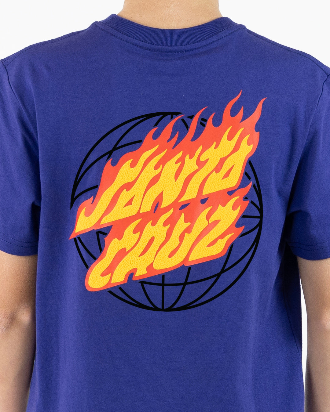 Global Flame Dot Boys T-shirt Dark Blue