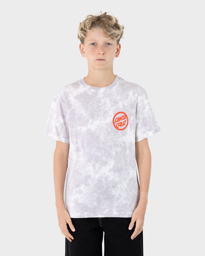 Bold Ring Dot Boys T-shirt Concrete Tie Dye