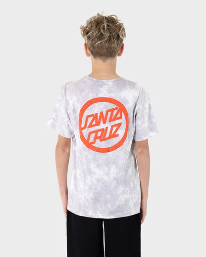 Bold Ring Dot Boys T-shirt Concrete Tie Dye