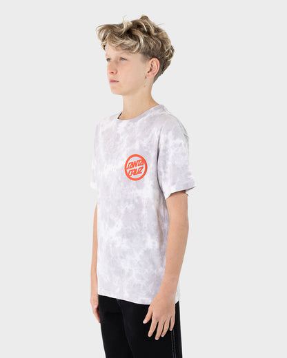 Bold Ring Dot Boys T-shirt Concrete Tie Dye