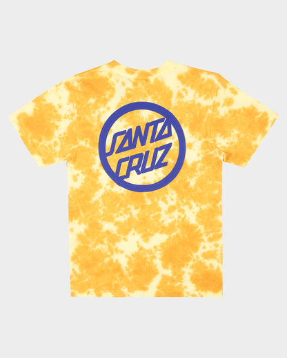 Bold Ring Dot Boys T-shirt Yellow Tie Dye