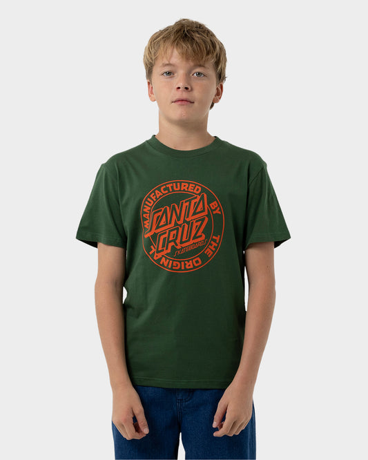 MFG Dot Boys T-shirt Dark Green