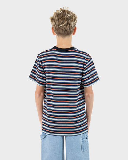 MFG Dot Patch Boys T-shirt Multi Stripe