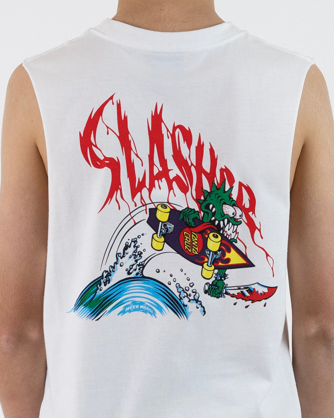 Meek OG Slasher Boys Muscle T-shirt White