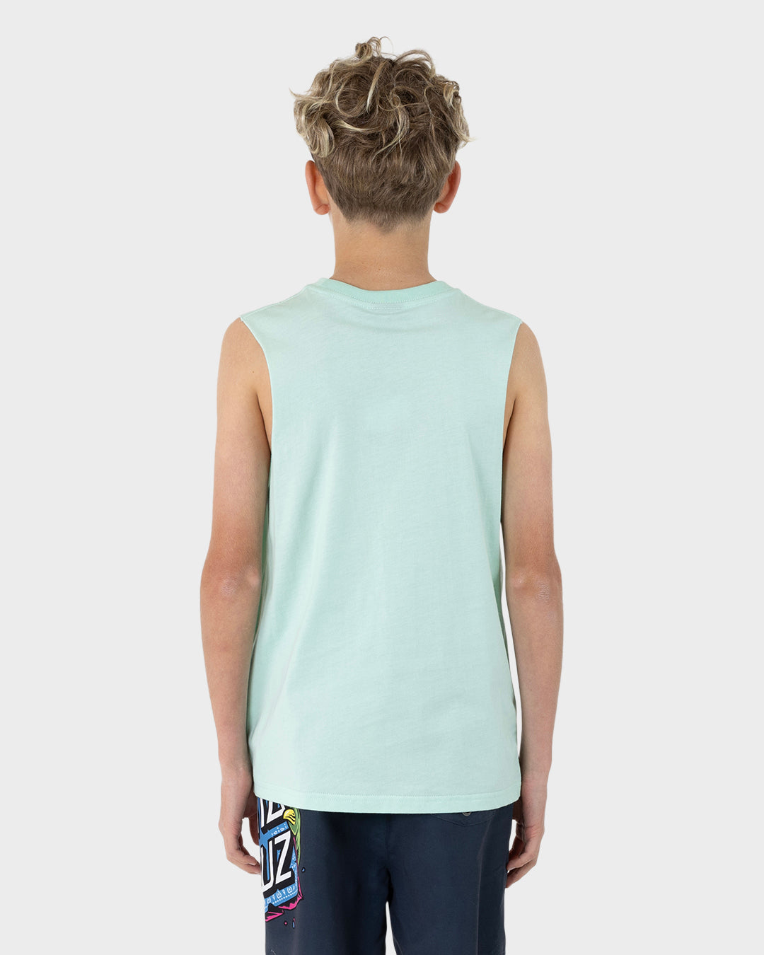 Johnson Beast Dot Stack Boys Muscle T-shirt Aqua