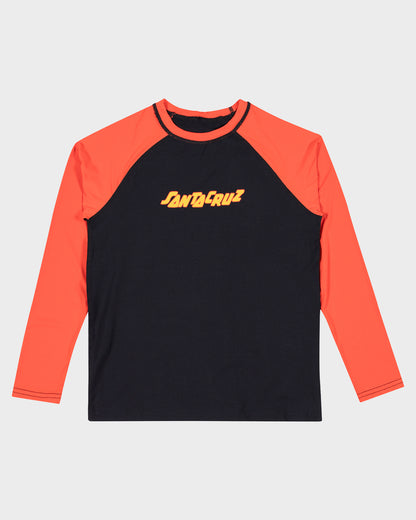 Craft Strip Boys L/S Rash Guard Black-red