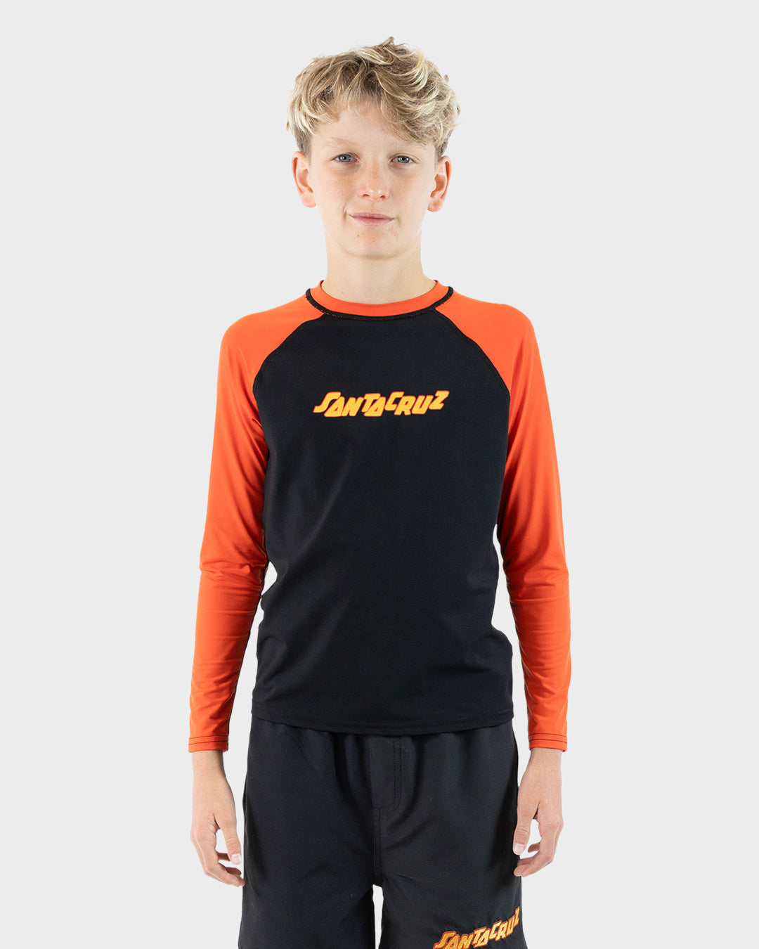 Craft Strip Boys L/S Rash Guard Black-red