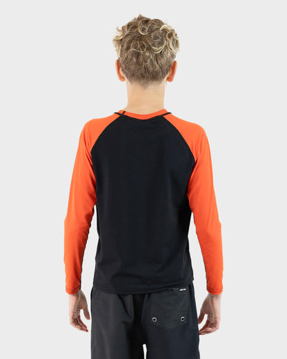 Craft Strip Boys L/S Rash Guard Black-red