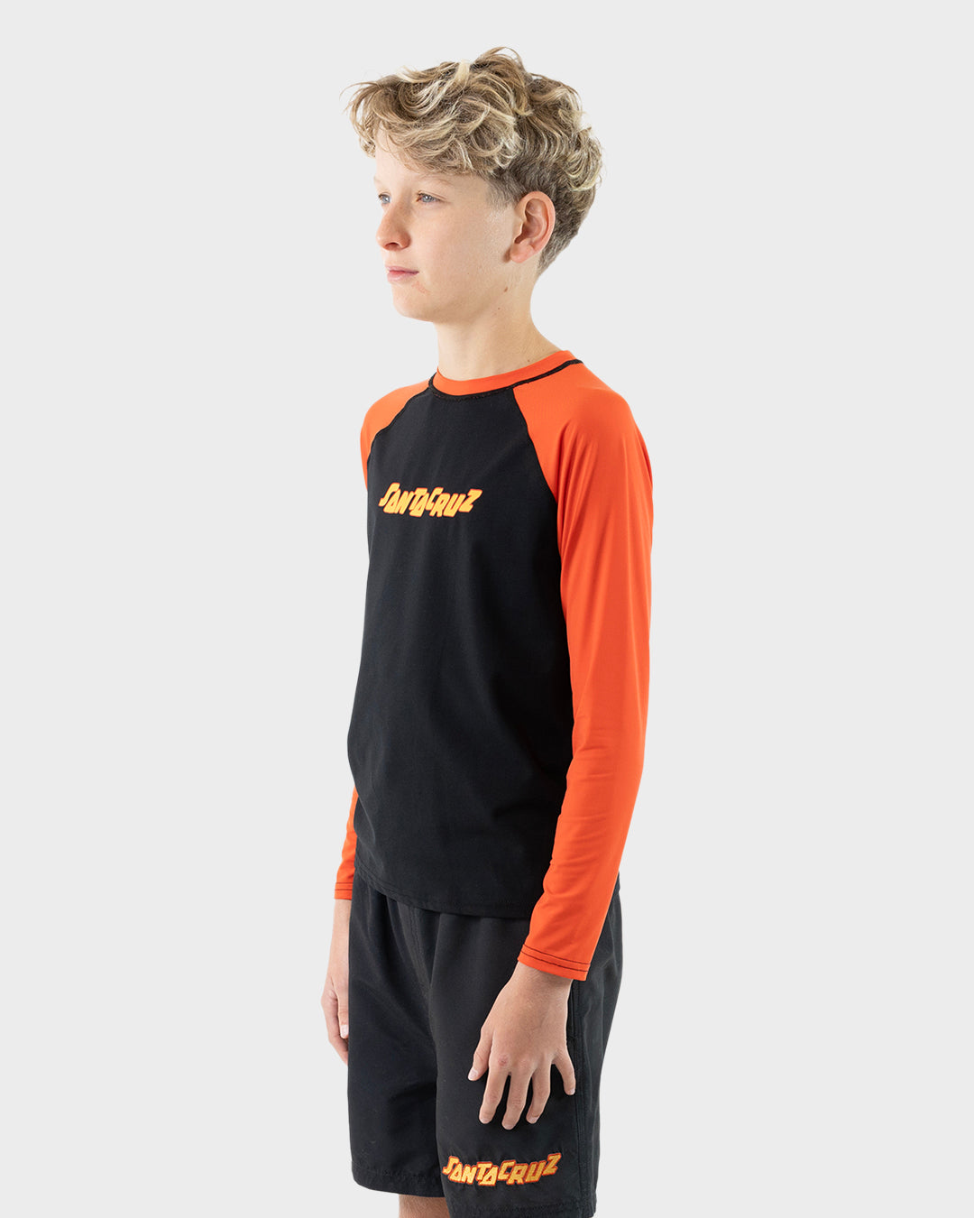 Craft Strip Boys L/S Rash Guard Black-red