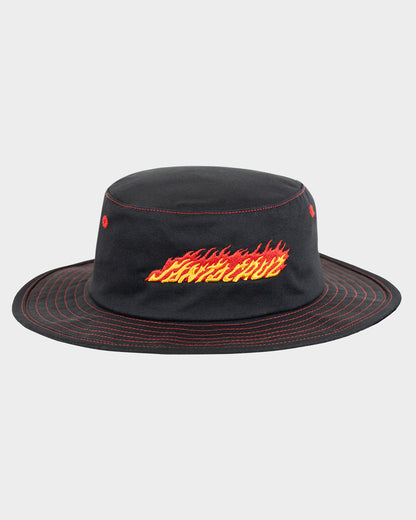 Flame Strip Boys Hat Black