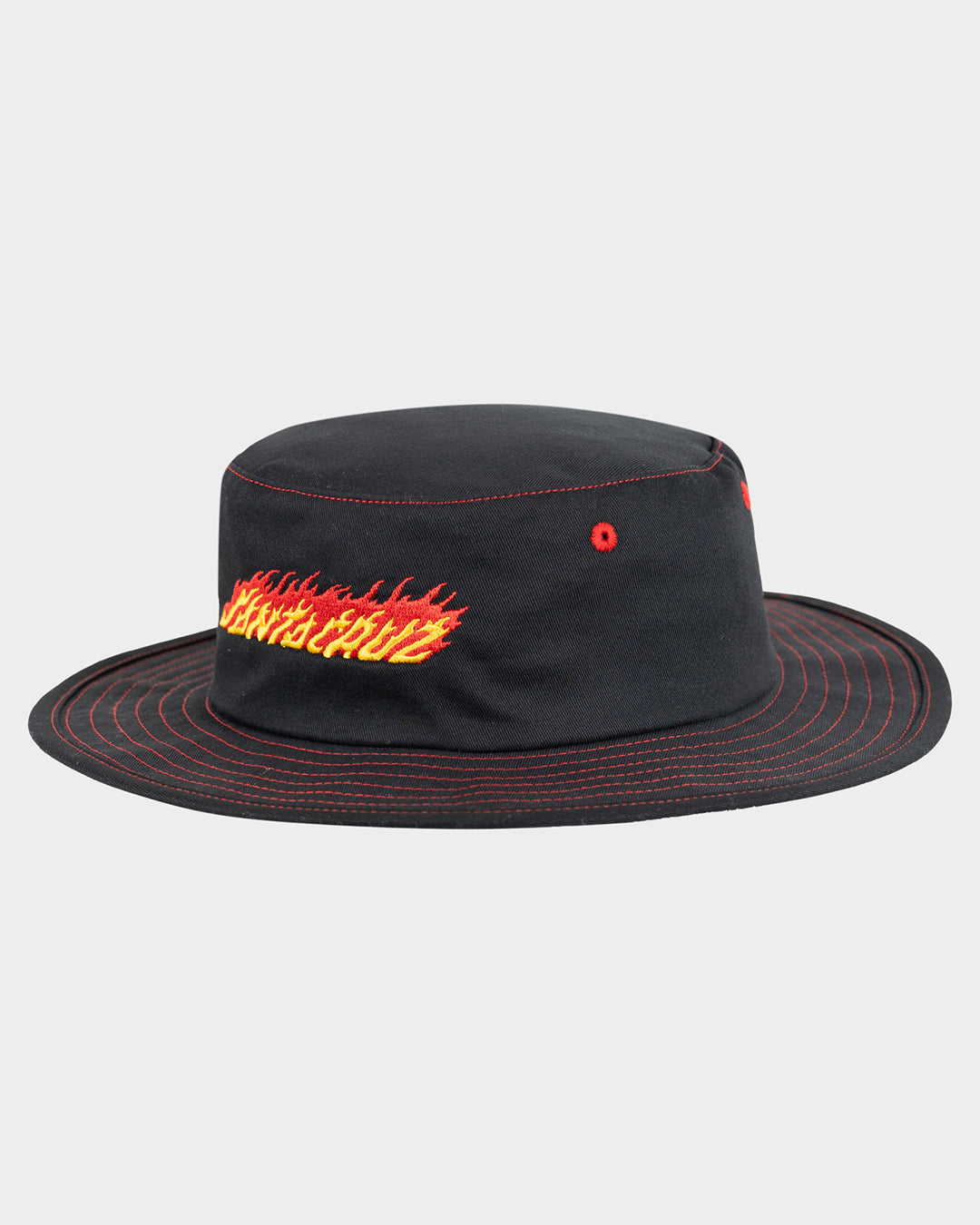 Flame Strip Boys Hat Black
