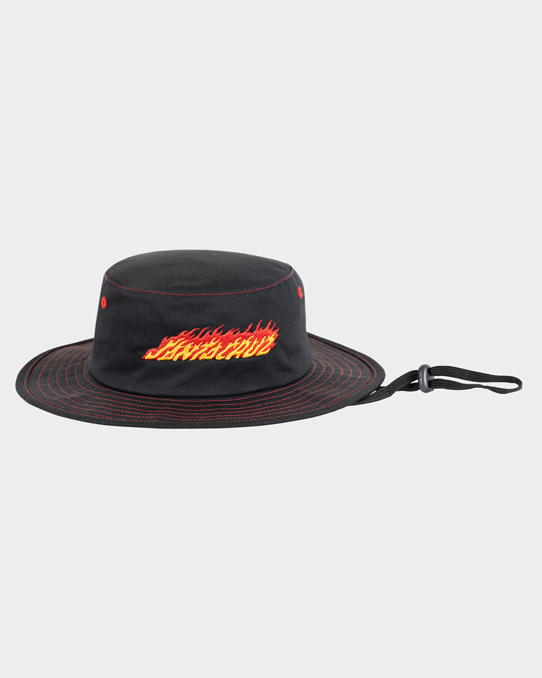 Flame Strip Boys Hat Black