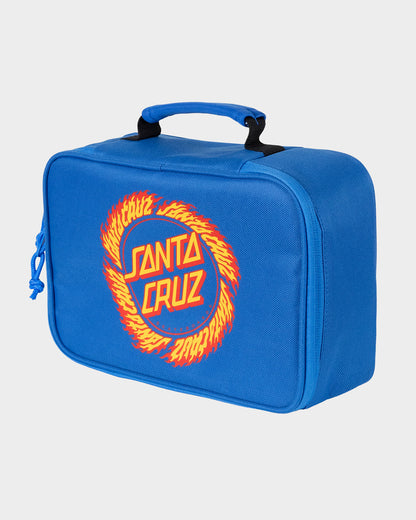 Flame Ringed Dot Boys Lunch Box Blue