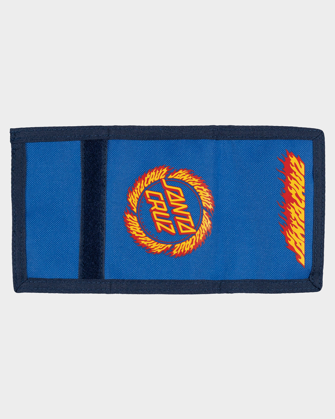 Flame Ringed Dot Boys Velcro Wallet Blue