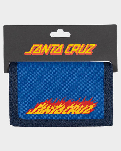 Flame Ringed Dot Boys Velcro Wallet Blue