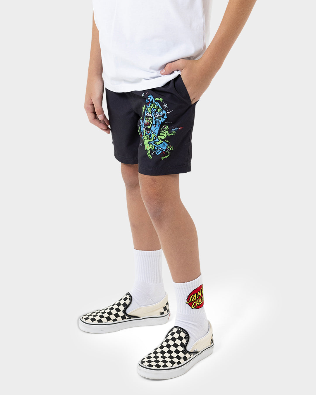 Gremlin Patrol Boys Boardshort Off Black