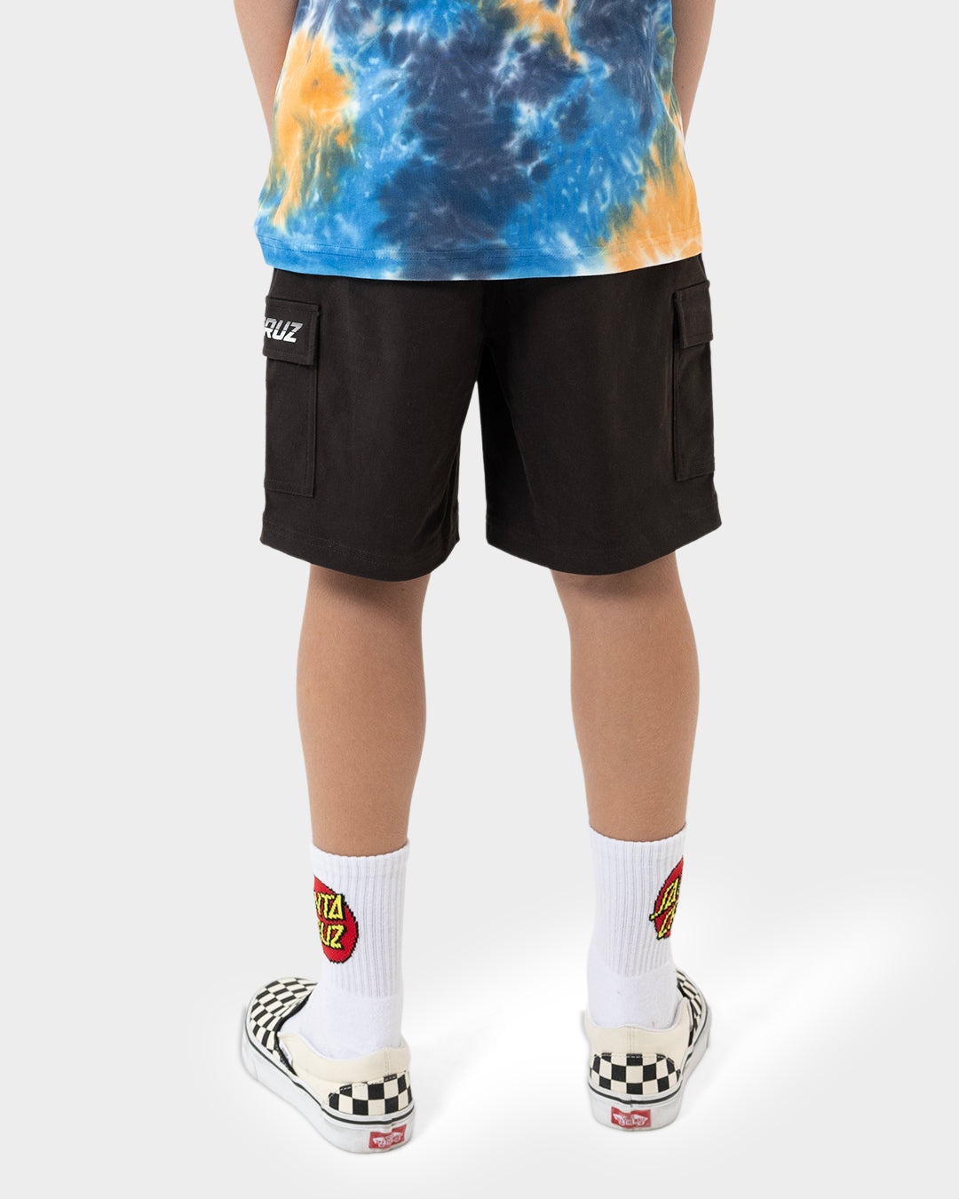 Single Split Strip Boys Cargo Short Onyx